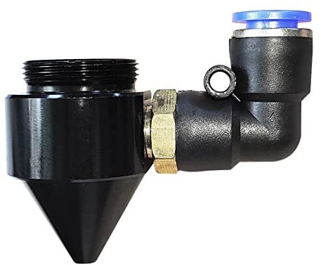 FONLAND Laser Head Air Nozzle, M22 Thread Laser Head Air Nozzle Replacement, Laser Engraving Machines Replacement Parts, Black