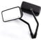 Motorrad Rückspiegel 8mm 10mm Universal Schwarz Vintage Aluminiumlegierung Lenker Seitenspiegel für ATV Street Bike Cruiser Chopper-Rechteck (Schwarz)