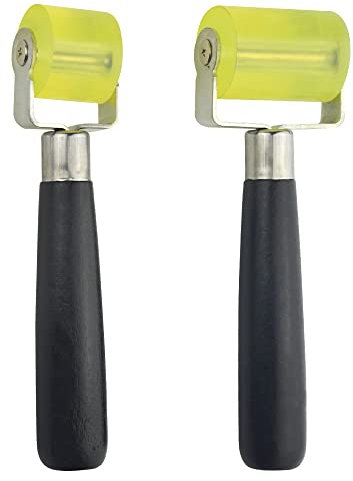 XINMEIWEN 2Pcs Gummi Nahtroller Auto Schalldämpfer Anwendung Rolling Wheel Roller mit Griff (1'' und 2'')