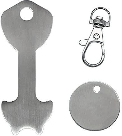 Jagowa 1 Set Stainless Steel Shopping Trolley Token Key Trolley Coin Keyring for Supermarket Cart Release Key Token Locker Trolley Shopping Coin
