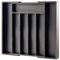 MASS DYNAMIC Cutlery Drawer Organiser, Expandable Bamboo Cutlery Tray for Kitchen Utensil, Adjustable Silverware and Flatware Holder, 7 Slots Storage for Spoons Forks Knives (Black)