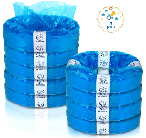 NCKIHRKK Juego de 9 Piezas Recambios de Papeleras de Pañales, Recambios para pañales para Contener 2500 Pañales