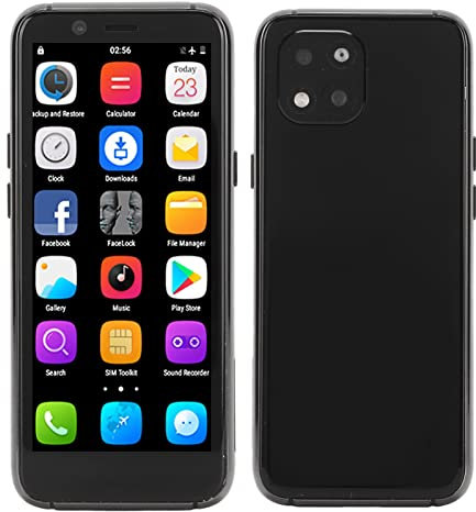 Mini Teléfono Inteligente, Panel IPS de 3, 5 Pulgadas, 32 GB de RAM, Teléfono para Niños, Memoria de Funcionamiento de 3 GB, Teléfono Pequeño con Altavoces 2 en 1 Clase K y Lente HD Trasera(Black)