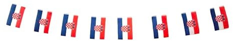 Kroatien Fahne 40 Stück Kroatien Flagge Kroatien Girlande 11.4M Kroatien Fahne Kroatien Nationalflagge Kroatien 14 x 21 cm für Garten Bars Dekorationen (Kroatien) (Kroatien)