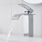 Rubinetto Bagno Lavabo ha Cascata, Auralum Nuovo Aggiornamento Miscelatore Lavabo Bagno Silenzioso, Rubinetti del Bacino in Acciaio Inox, 30% di Risparmio Idrico, Cromato