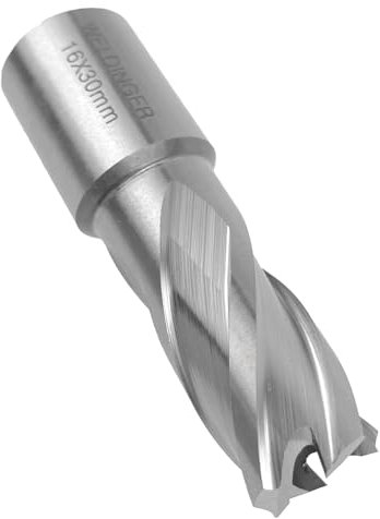 WELDINGER Vollschliff-Kernbohrer HSS M2 Weldon für Magnetbohrmaschinen 16 mm Durchmesser