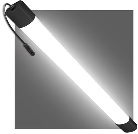 Led Feuchtraumleuchte 120CM mit 36W 4000k Neutralweiß 4000LM, IP65 LED Kellerleuchte, Wasserfest Feuchtraumlampe Wannenleuchte für Keller Werkstatt Garage Küche Bad Büro, Schwarz
