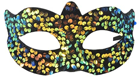 Domasvmd Halloween-Party-Maske, hübsche Maske, leichte Halbgesichtsmaske, Pailletten-Maske, Abend-, Abschlussball-Maske für Frauen, hübsche Halbgesichtsmaske für Damen, Halloween-Maske