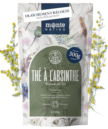 Thé d'Absinthe Monte Nativo (300g) - Infusion vrac - 100% pur et naturel, sans additifs - Herbes à l'arôme intense pour la préparation d'une délicieuse tasse de tisane