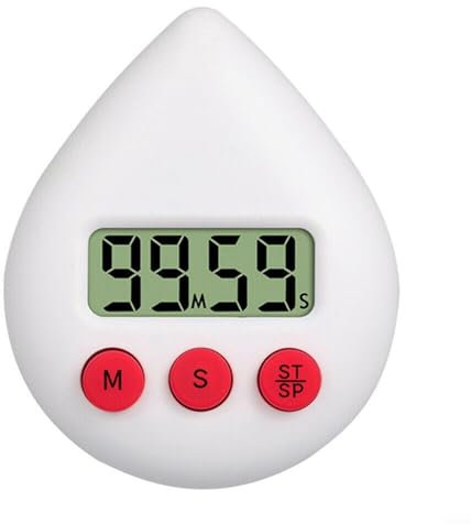 WIIYENA Horloge de douche numérique avec minuteur étanche - Économie d'énergie - Horloge de douche numérique avec alarme - Horloge de douche numérique (blanc)