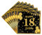 Servietten 18. Geburtstag Mädchen Junge,20 Stück Schwarze Gold Geburtstagsservietten,Partyservietten,18. Geburtstag Deko Servietten,Papierservietten für Junge Mädchen 18. Geburtstags Tischdekoration