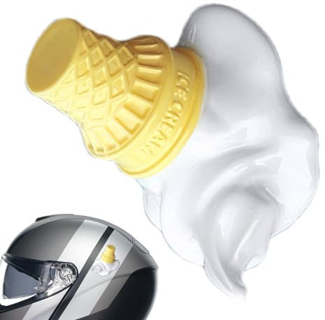 higyee Süßes Motorradzubehör, Motorradzubehör Dekoration - Ornament Motorrad-Parodie mit fallendem Eiscreme-Design | Lustige Verzierung für Fahrrad-Auto-Armaturenbrett-Dekorationen