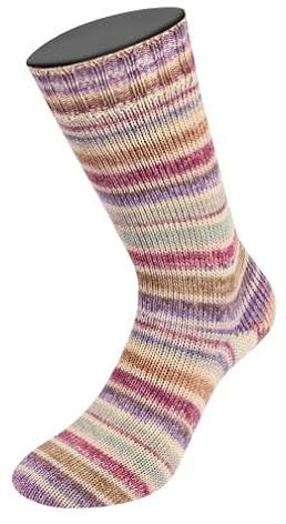 LANA GROSSA Cool Wool 4 Socks Print | Bedrucktes Merino-Sockengarn aus mehrfach verzwirnten Einzelfäden | Handstrickgarne aus 75% Schurwolle | 100g Wolle zum Stricken & Häkeln | 420m Garn FB 7764