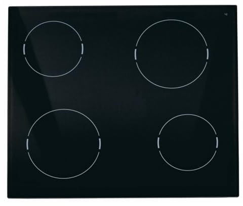 ensipart Ersatzglas für Kochfeld kompatibel mit Zanker 5616532114 Glaskeramikplatte für Kochfeld Herd