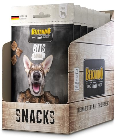 Belcando Bits Lamb | 7er Pack | 7 x 90 g | Snack für Hunde | Mit extra viel Fleisch | Nur eine tierische Proteinquelle | Ohne Getreide | Ohne Verwendung von Zucker