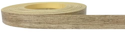 DecoMeister Cinta de Melamina de Borde con Adhesivo Termofusible Para Cantos Cintas Adhesivas Para Planchar Para Muebles Tableros Armarios Estantes Chapa Efecto Madera 40mm x 100m Roble Sonoma Oscuro