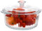 PRETYZOOM Runder Auflauftopf Aus Glas 2 4 L Auflaufform Mit Deckel Zum Backen Und Kochen