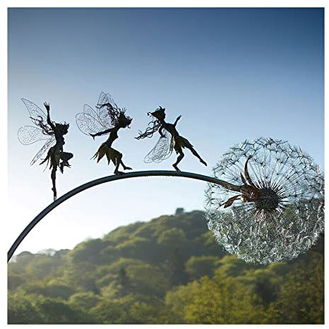 LCQSYE die Statue Tanzende Feenstatue Miniaturskulptur Mythische Gartenfigur Feen Pixies Yard Decor Heimdekoration(A)