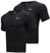 Nepest Men's Cycling Undershirt Short Sleeves, 2 Pack Biking Athletic Compression Base Layer,Mesh Cool Dry Sport Top Black,M