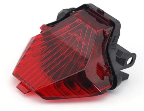 FVGOKMNA Blinkerleuchten Kompatibel Mit Yamaha Für FZ-07 Für MT-07 2014 2015 2016 2017 Integriertes Rücklicht Blinker Bremsanzeige Motorrad(Red)