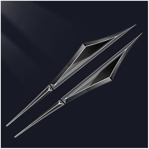 2 Stück Emblem Ecken Aufkleber Set, Passend für S-koda Kodiaq I 2016-2021, Wetterfest und UV-Beständig,Automobile Logo Autozubehör Aufkleber,Black