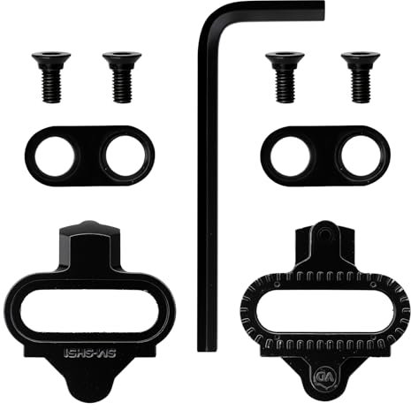 APOMOONS Calas SPD para Zapatillas de Ciclismo, Compatibles con Pedales Bicicleta Montaña SM SPD Series, Calas MTB para Shimano, Antideslizante Juego de Calas para Bicicleta