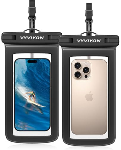 VYVIYON 7 Floating Waterproof Phone Pouch IPX8 Waterproof Phone Case | Cellphone Dry Bag for iPhone 16 15 14 13 12 11 Pro Max & Samsung S25 S24 S23，Beach Cruise Ship Essentials