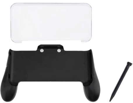 MOLERRI For NEW 2DS LL Ergonomic Hand Grip and Protective Crystal Case Stylus Pen Gaming Bundle for Enhanced Play and Protection