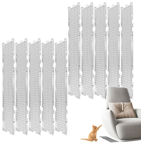 Abschreckende Matte für Katzen | 10 Abwehrmatten für Hauskatzen | wetterfeste Tierschutz-Pads für Wohnzimmer, Möbel, Blumentöpfe, Sofa, Rasen und Garten