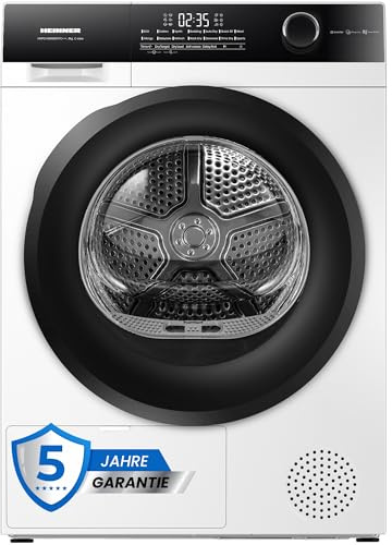 HEINNER Wärmepumpentrockner HHPD-HMK80IVFC+++ – 8 kg Trockner mit Inverter-Motor, Touch-Control-Panel, LED-Display, 14 Trockenprogramme einschließlich Schnell, Baby & ECO, 5 Jahre Garantie