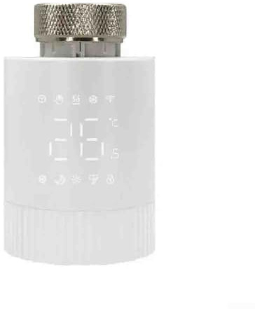 Smartes Heizkörperthermostat für Zigbee TRV Ventil mit App-Steuerung - Sprachkompatibel 0,5°C Mehrraumheizung Weiß M30x1,5