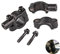 TUINCYN Motorrad 10mm Lenker Spiegelhalterung Zubehör Schwarz Motorrad Lenker Rückspiegel Adapter Halter Clamp