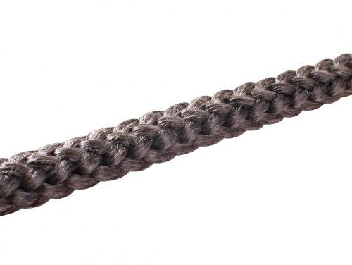 Ofen Dichtschnur 4-14 mm Ø Dichtband Ofendichtung schwarz E-Glasstrickschnur Größe 6mm-1Meter