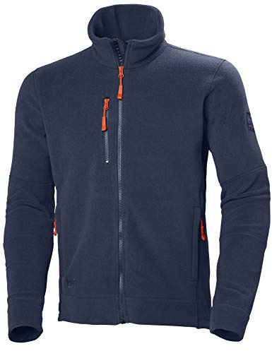 Helly-Hansen Kensington Fleecejacke für Herren mit durchgehendem Reißverschluss, wind- und wasserabweisend, engmaschiges Polartec-Fleece, Marineblau, Größe XXL