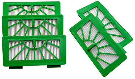 Premium Ersatzteile 5 Hepafilter Allergiefilter geeignet für Vorwerk Saugroboter VR 100 VR100 und NEATO XV11, XV12, XV15, XV21, XV25, XV Signature