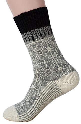 Hirsch Natur, Umschlag-Socken, 100% Wolle (kbT)