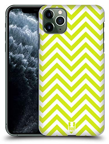 Head Case Designs Lime Green Neon Zigzag Hard Back Case Compatible With Apple iPhone 11 Pro Max
