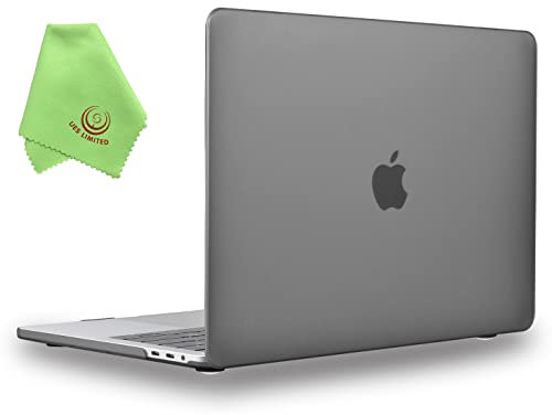 UESWILL Compatible with MacBook Pro 16 inch Case 2019 2020, Smooth Matte Hard Shell Case Cover for MacBook Pro 16 inch with Touch Bar & USB-C, Model A2141 + Microfibre Cleaning Cloth, Gray