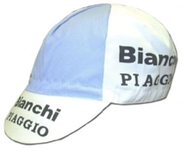 Vintage Team Radkappen - Anti Schweiß Caps | für Stand-Alone oder unter Helm | Team Jersey Caps Outdoor Caps Made in Italy, Bianchi, Einheitsgröße-M