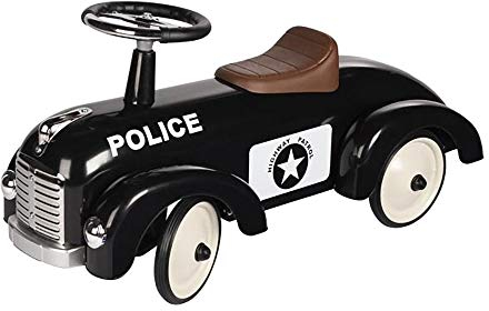 goki 14177 Rutscherfahrzeug Police, schwarz