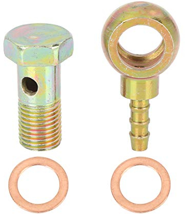 X AUTOHAUX 12mm Banjo Schlauch Bolzen Unterlegscheibe Fitting Metall für Motorrad Auto