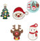 4 Stück Weihnachtsserie Pin Brosche Metall Brosche, Cartoon niedlich Brosche Kleidung Tasche Tasche Jacke Jacke Schmuck DIY Zubehör, Weihnachtsmann, Schneemann, Rentier, Weihnachtsbaum