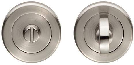 Jiyo.Outdoor Toilet Door Thumb Twist in Stainless Steel Finish, Turn & Release Set for Bathroom Lock