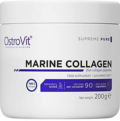 OstroVit Meereskollagen | 2200mg hochosiert | 200g Pulver je Dose | Marine Collagen Fischkollagenpeptide hydrolysiert | Nahrungsergänzungsmittel