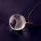QIN Collier Pissenlit Boule de Verre Pendentif Collier breloque à la Mode Pissenlit Naturel Pendentif Transparent Chanceux Souhait