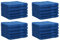Betz 20 Stück Gästehandtücher Palermo 100% Baumwolle Größe 30x50 cm Farbe Blau