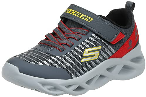 Skechers S Lights - Twisty Brights - NOVLO Kinder Sneaker Unisex Schuhe LED 401650L Grau, Schuhgröße:34 EU