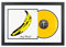 SOOBSOO Schallplatten Rahmen - Schwarz-Weiß-2 - LP-Cover und Vinyl Bilderrahmen mit Doppel-Passepartout für 1er-, 2er und 3er LPs