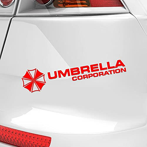 Kiwistar - Autocollant - Umbrella Corperation 20 x 4,5 cm - rouge - G10 - Pour voitures, vélos, véhicules, motos, cyclomoteurs, tuning, vitres arrière