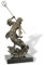 aubaho Bronzefigur Poseidon Gott des Meeres Mythologie Bronze Skulptur Antik-Stil 30cm